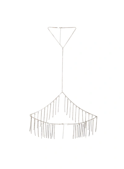 Fleur Du Mal Crystal Body Chain In Crystal