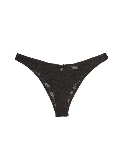 Fleur Du Mal Le Stretch Multifit Lace Cheeky Panty In Black