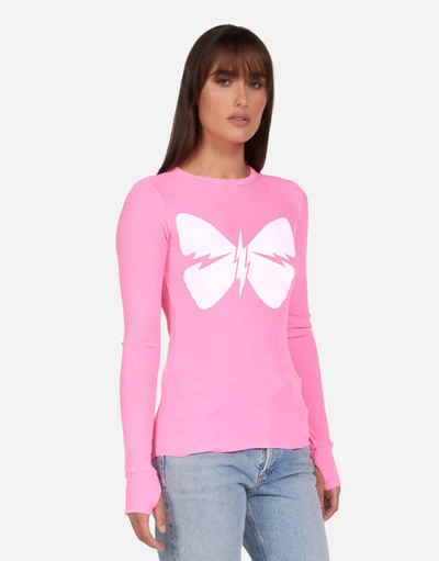 Shop Lauren Moshi X Mckinley X Lightning Butterfly In Neon Pink