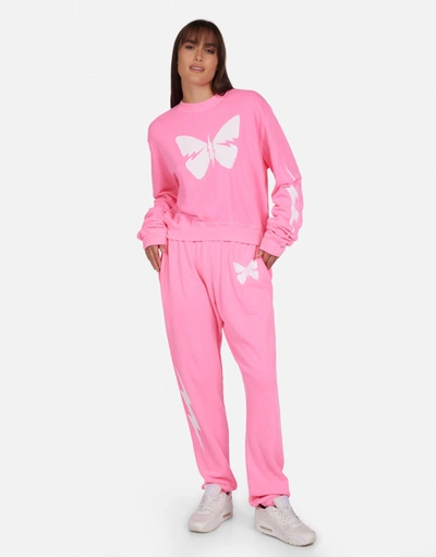 Shop Lauren Moshi X Spalding X Lightning Butterfly In Neon Pink