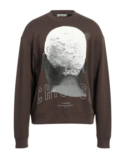 Shop Ih Nom Uh Nit Man Sweatshirt Cocoa Size M Cotton, Elastane In Brown