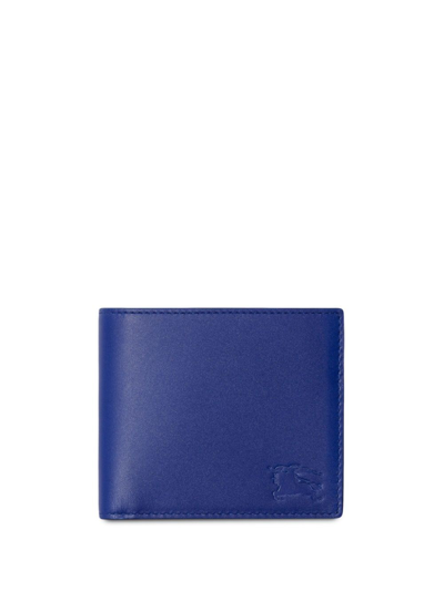 Shop Burberry Ekd Bifold Wallet In Blue