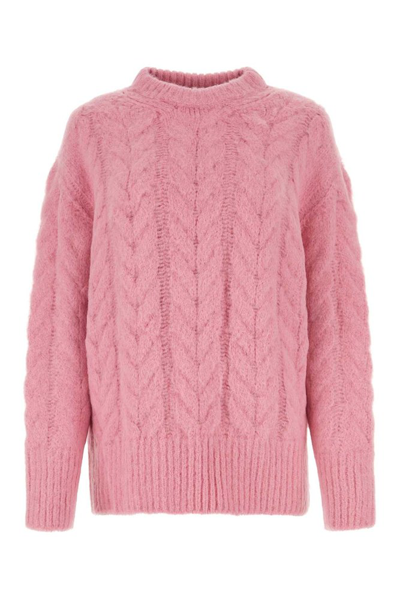 Shop Stella Mccartney Cableknit Sweater In Pink