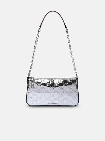 Shop Michael Michael Kors Silver Leather 'empire' Bag