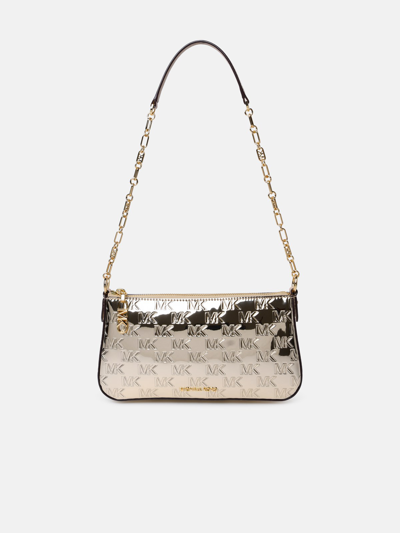 Shop Michael Michael Kors Pale Gold 'empire' Leather Bag