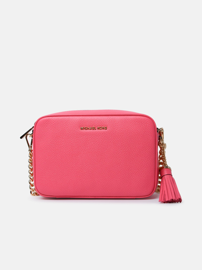 Shop Michael Michael Kors Camila Rose 'ginny' Leather Bag In Fuchsia