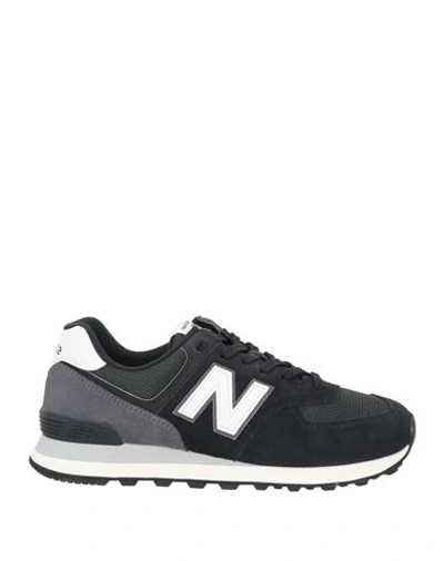 Shop New Balance Man Sneakers Black Size 7.5 Soft Leather, Textile Fibers