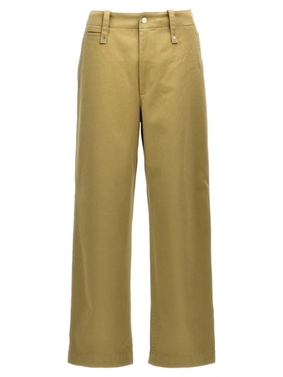 Shop Burberry Cotton Trousers In Green