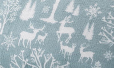 Woven & Weft Printed Plush Velour Sheet Set In Enchanted Woods - Blue