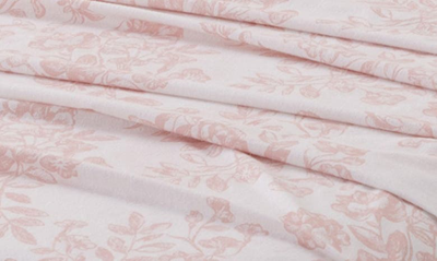 Woven & Weft Turkish Cotton Windowpane Printed Flannel Sheet Set In Toile - Blush Pink