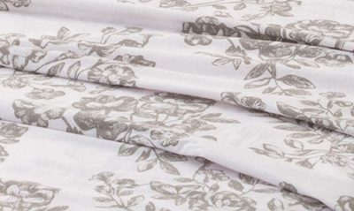 Woven & Weft Turkish Cotton Windowpane Printed Flannel Sheet Set In Toile - Grey