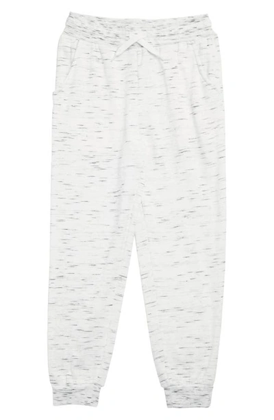 Shop Hollywood The Jean People Kids' Brushed Fleece Joggers In White Space Dye