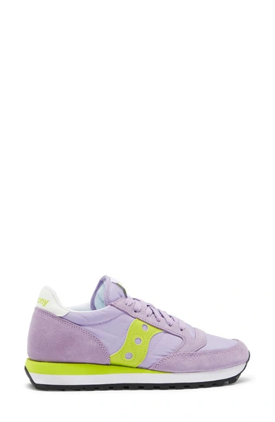 Shop Saucony Jazz Original Sneaker In Violet/ Lime