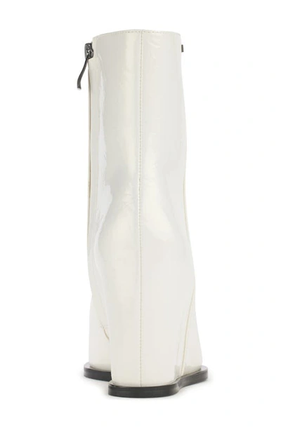 Dkny Iris Pointed Toe Wedge Bootie In White