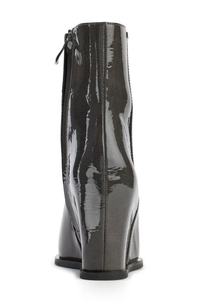 Dkny Iris Pointed Toe Wedge Bootie In Charcoal