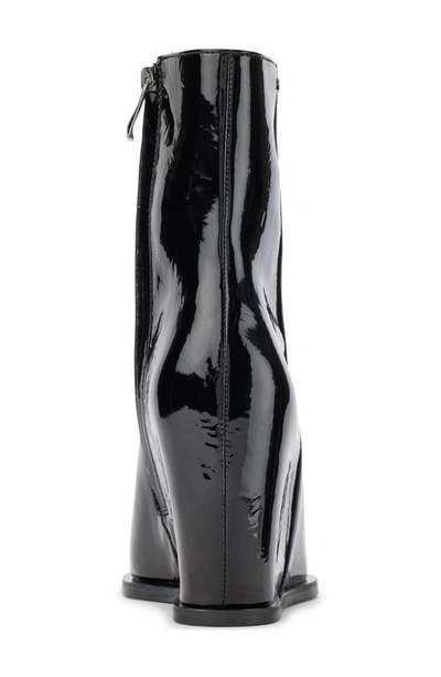 Dkny Iris Pointed Toe Wedge Bootie In Black