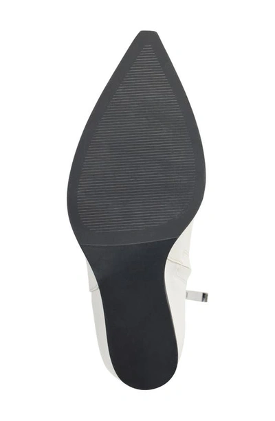 Dkny Iris Pointed Toe Wedge Bootie In White