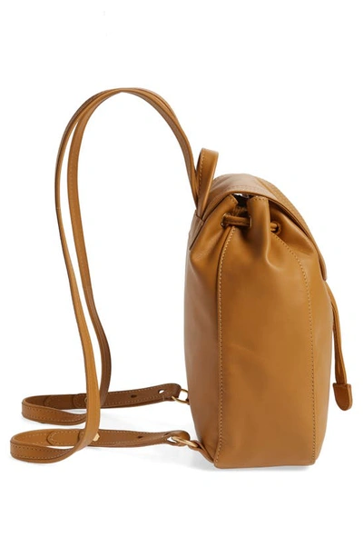 Longchamp Cavalcade Leather Backpack - Beige In Natural