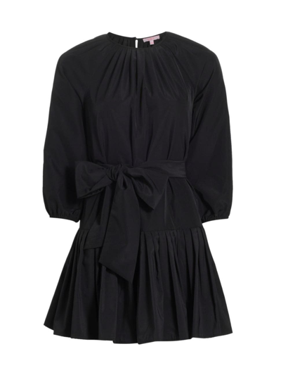 Shop Ldt Women's Hunter Belted Flounce Minidress In Black