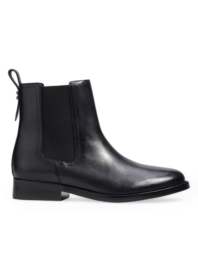 Shop Coach Women's Maeve 25mm Leather Ankle Boots In Black