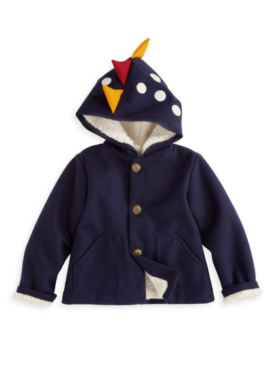 Shop Bella Bliss Baby Boy's & Little Boy's Dinosaur Hooded Jacket In Navy Mouflan