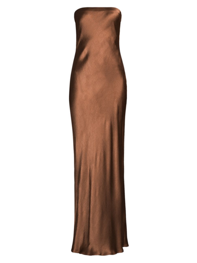 Shop Bec & Bridge Women's Moondance Strapless Maxi Dress In Chocolate Brown