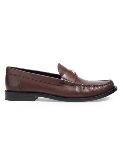 Shop Coach Women's Jolene 13mm Leather Loafers In Maple