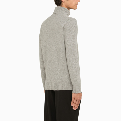 Shop Drumohr Grey Wool Turtleneck