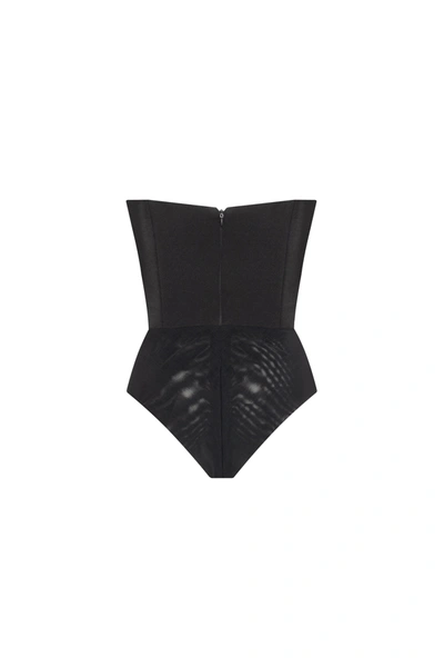 Milla Classy Black Bodysuit, Xo Xo In Black