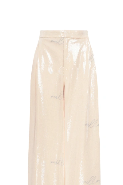 Shop Milla Sparkling Beige Trousers With 's Signature, Xo Xo