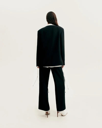 Milla High-rise Black Suit Pants, Xo Xo In Black