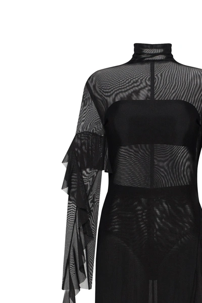 Milla Chic Sheer Co-ord Set In Black, Xo Xo In Black