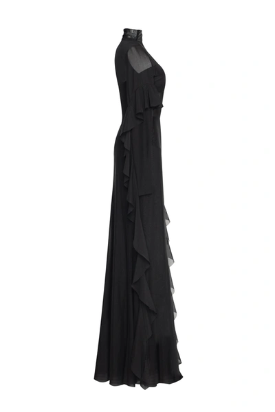 Milla Chic Sheer Co-ord Set In Black, Xo Xo In Black