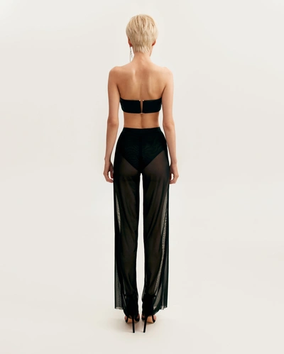 Milla Chic Sheer Co-ord Set In Black, Xo Xo In Black