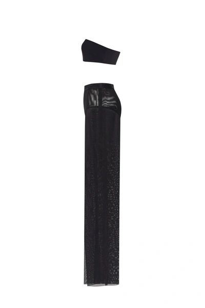Milla Chic Sheer Co-ord Set In Black, Xo Xo In Black