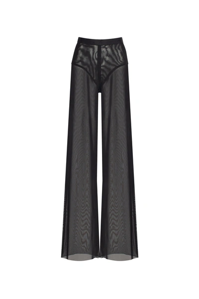 Milla Chic Sheer Co-ord Set In Black, Xo Xo In Black