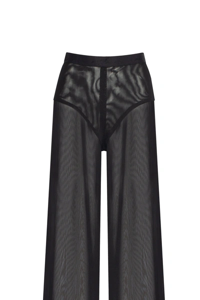 Milla Chic Sheer Co-ord Set In Black, Xo Xo In Black