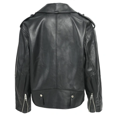 Shop Wanan Touch Elvis Jacket In Black Lambskin