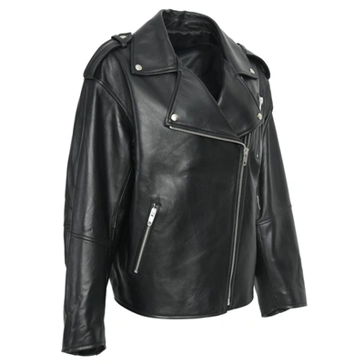 Shop Wanan Touch Elvis Jacket In Black Lambskin