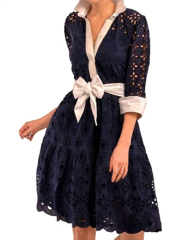 Shop Gretchen Scott Little Bo Peep Dress In Navy In Blue