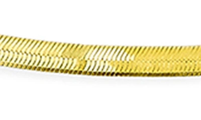 Bling Jewelry Herringbone Chain Necklace In Gold-tone