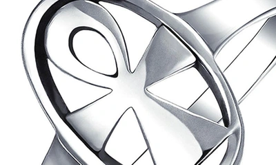 Bling Jewelry Key Of Life Sterling Silver Ankh Signet Ring In Silver