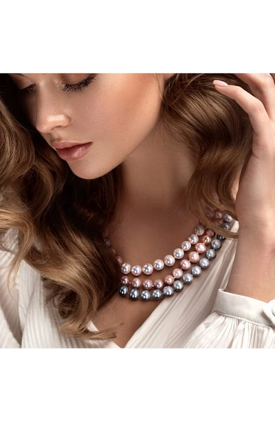 Delmar Triple Strand Multicolor Freshwater Pearl Necklace In White Multicolor