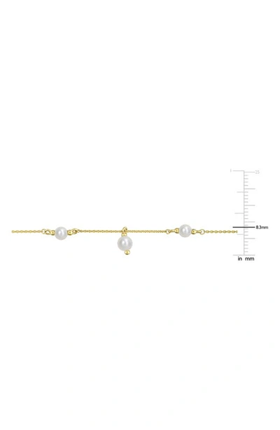 Shop Delmar Freshwater Pearl Station Necklace In White