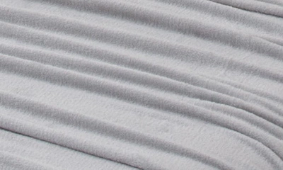 Shop Woven & Weft Solid Plush Velour Sheet Set In Light Grey