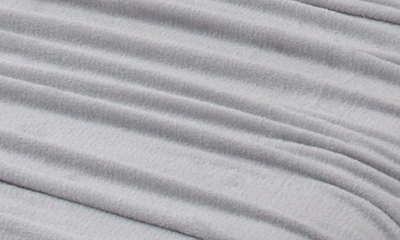 Woven & Weft Solid Plush Velour Sheet Set In Light Grey