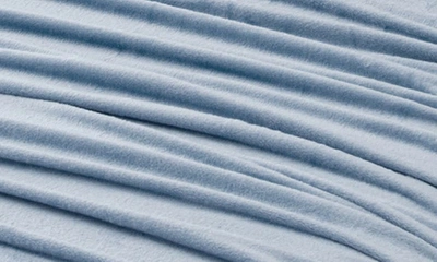 Woven & Weft Solid Plush Velour Sheet Set In Pearl Blue