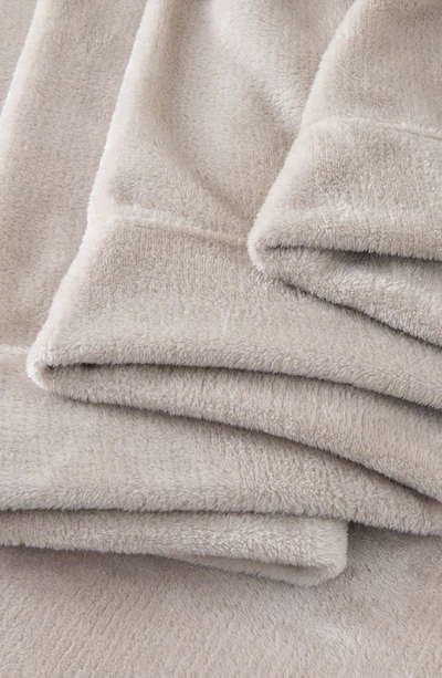 Woven & Weft Solid Plush Velour Sheet Set In Stone Grey