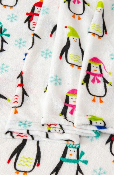 Woven & Weft Printed Plush Velour Sheet Set In Penguins