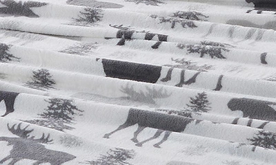 Woven & Weft Printed Plush Velour Sheet Set In Moose